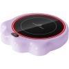 imageGaiatop Mug Warmer 50W Cute Cat Paw Cup Warmers 3 Temp Settings 210H Auto Shut Off Coffee Accessories Keep Beverage Hot for Desk and Home Use Large Heated Plate for Milk Tea Cocoa Candle BlackPurple