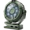 imageGaiatop Portable Camping Fan with LED Lantern 360Rotation and Clip on for Desk 4000mAh USB Rechargeable Battery Powered Digital Display and Hanging Hook for Tent Outdoor Travel Bedroom BlackGreen
