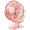 imageGaiatop Portable Clip on Fan Battery Operated Small Powerful 3 Speed Quiet 360 Rotate USB Rechargeable Mini Personal Cooling Fan for Desk Table Home Office Stroller Camping Women Gifts Black Bluepink