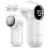 imageGaiatop Rechargeable Fabric Shaver 3Speeds Electric Lint Remover Shaver with LED Display 6 Leaf Blade Sweater Depiller for Clothes Furniture Couch Pills Fuzz Balls WhiteWhite