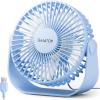 imageGaiatop USB Desk Fan 3 Speeds Strong Airflow 55 Inch Portable 90 Rotate Quiet Cooling Small Personal Table Fans for Bedroom Home Office Travel BlackBlue