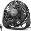 imageGaiatop USB Desk Fan 3 Speeds Strong Airflow 55 Inch Portable 90 Rotate Quiet Cooling Small Personal Table Fans for Bedroom Home Office Travel BlackBlack