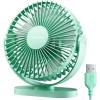 imageGaiatop USB Desk Fan 55 Inch Small Quiet Powerful 3 Speeds 90 Rotate Personal Mini Portable Desktop Table Fans Cooling for Home Office Car Travel Indoor Outdoor BlackGreen