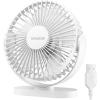imageGaiatop USB Desk Fan 55 Inch Small Quiet Powerful 3 Speeds 90 Rotate Personal Mini Portable Desktop Table Fans Cooling for Home Office Car Travel Indoor Outdoor BlackWhite