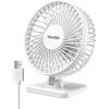 imageGaiatop USB Desk Fan Small But Powerful Personal Portable Quiet 3 Speeds Adjustable Mini Table Desktop fan for Cooling Home Office Car Summer Travel Gifts WhitePure White