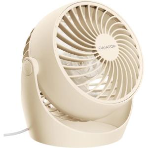 imageGaiatop Desk Fan 5Inch Portable Electric Table Desktop Air Circulator Fans Small but Powerful with 3 Speed 360 Adjustable Tilt for Cooling Home Dorm Office Bedroom Bathroom Kitchen BeigeBeige