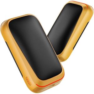 imageGaiatop Electric Hand Warmers Rechargeable Magnetic Pocket Hand Warmer 2Pack 3s Fast Heating Fits in Gloves for Winter Sports Hunting Accessories Stocking Stuffers Gifts for Men WomenYellow