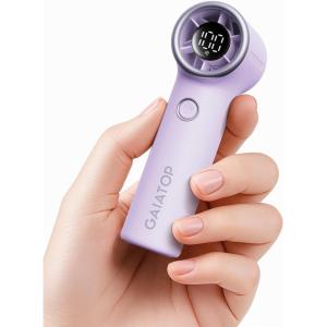 imageGaiatop Mini Portable Handheld Fan 4000mAh 15h Max Runtime Personal Turbo Fans Pocket Size High Speed 1100 Adjustable Small Hand Fan Outdoor Travel Concert Essentials Gifts for Women Men PinkPurple