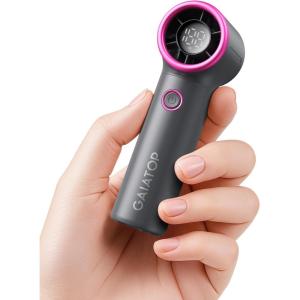 imageGaiatop Mini Portable Handheld Fan 4000mAh 15h Max Runtime Personal Turbo Fans Pocket Size High Speed 1100 Adjustable Small Hand Fan Outdoor Travel Concert Essentials Gifts for Women Men PinkMetallic Purple