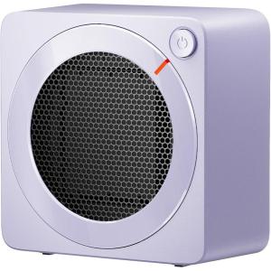 imageGaiatop Mini Space Heater Lightweight PTC Ceramic Fast Heating 500W Energy Efficient for Indoor Use Overheating ampamp 45 TipOver Protection Portable Desk Electric Heaters for Office Home BlackPurple