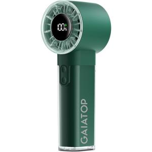 imageGaiatop Portable Handheld Turbo Fan 1100 Adjustable High Speeds 320Hrs Cooling Times 4800mAh USB Rechargeable Portable Small Hand Fans with Lanyard for Outdoor Travel Home Make Up PurpleArmy Green