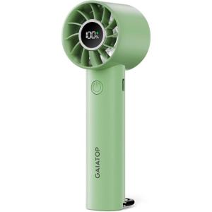 imageGaiatop Portable Mini Fan 3 Speed Handheld Fans with Power Display Flashlight USB Rechargeable Battery Lightweight Personal Cooling for Women Men Indoor Outdoor Travel BlackGreen