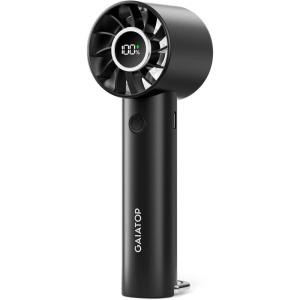 imageGaiatop Portable Mini Fan 3 Speed Handheld Fans with Power Display Flashlight USB Rechargeable Battery Lightweight Personal Cooling for Women Men Indoor Outdoor Travel BlackBlack