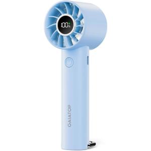 imageGaiatop Portable Mini Fan 3 Speed Handheld Fans with Power Display Flashlight USB Rechargeable Battery Lightweight Personal Cooling for Women Men Indoor Outdoor Travel BlackBlue