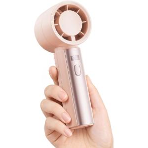 imageGaiatop Small Handheld Personal Fan Powerful High Speed Turbo Cooling 4000mAh USB Rechargeable Battery Powered Mini Portable Fan for Travel Outdoor Essentials Summer Gifts for Women Girls Pink