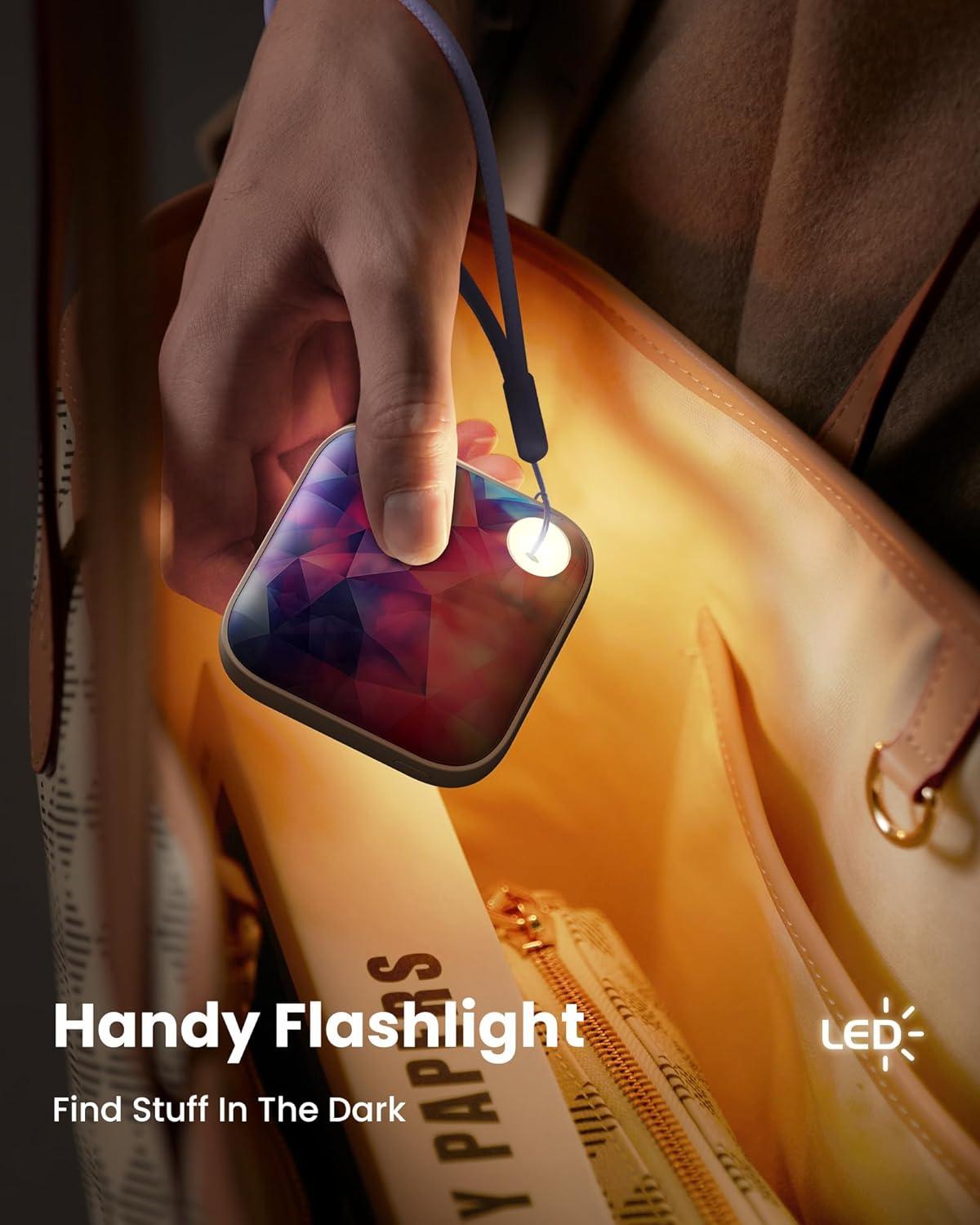 imageGaiatop Hand Warmers Rechargeable 3 Heat Settings 4000mAh DoubleSided Hot Hands with LightStrap Cute PalmSized Portable Pocket Electric Heater Reusable Outdoor Gifts for Women MenPastel Prism