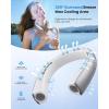 imageGaiatop Portable Neck Fan 40 Stretch Neck Cooler with 360 Surrounding Cooling 1100 Speed Scroll Switch Hands Free Personal Fans H1 Turbo Mode for Outdoor Travel Office Gym Gift for Dad Mom SilverSilver