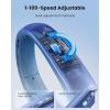 imageGaiatop Portable Neck Fan 40 Stretch Neck Cooler with 360 Surrounding Cooling 1100 Speed Scroll Switch Hands Free Personal Fans H1 Turbo Mode for Outdoor Travel Office Gym Gift for Dad Mom SilverBlue