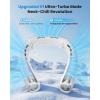 imageGaiatop Portable Neck Fan 40 Stretch Neck Cooler with 360 Surrounding Cooling 1100 Speed Scroll Switch Hands Free Personal Fans H1 Turbo Mode for Outdoor Travel Office Gym Gift for Dad Mom SilverSilver