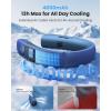 imageGaiatop Portable Neck Fan 40 Stretch Neck Cooler with 360 Surrounding Cooling 1100 Speed Scroll Switch Hands Free Personal Fans H1 Turbo Mode for Outdoor Travel Office Gym Gift for Dad Mom SilverBlue