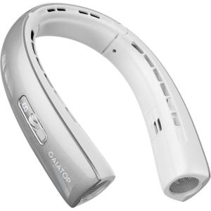 imageGaiatop Portable Neck Fan 40 Stretch Neck Cooler with 360 Surrounding Cooling 1100 Speed Scroll Switch Hands Free Personal Fans H1 Turbo Mode for Outdoor Travel Office Gym Gift for Dad Mom SilverSilver